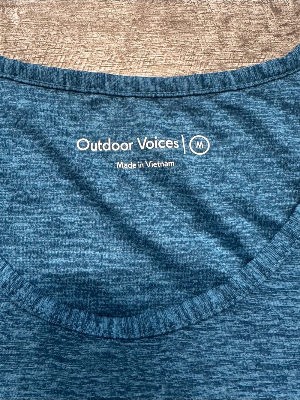 Outdoor Voices All Day Tank Top Teal Space Dye Performance Mens Sz. M - Picture 5 of 7